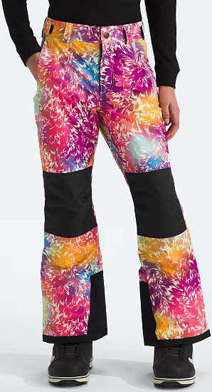 Брюки детские The North Face Freedom Insulated Girl’s Radiant Poppy Blowin Wind Print - Фото 2 большая