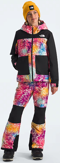 Брюки детские The North Face Freedom Insulated Girl’s Radiant Poppy Blowin Wind Print - Фото 4 большая