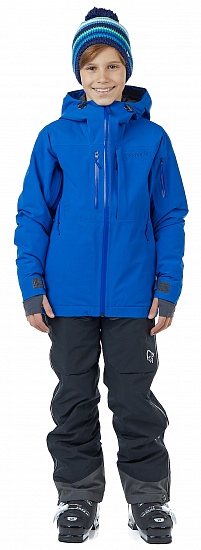 Брюки детские Norrona Lofoten Gore-Tex PrimaLoft Caviar - Фото 3 большая