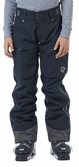 Брюки детские Norrona Lofoten Gore-Tex PrimaLoft Caviar - Фото 8 большая