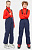 Брюки детские The North Face Snowquest Suspender Plus Montague Blue - Фото 3 малая
