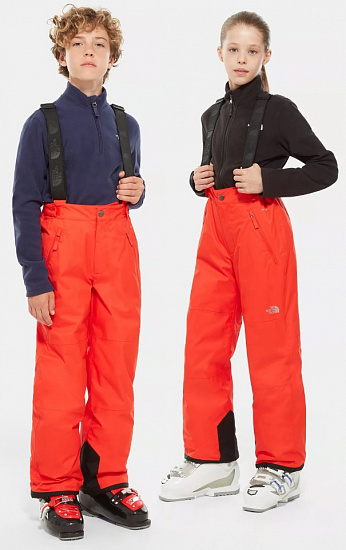 Брюки детские The North Face Snowquest Suspender Plus Fiery Red - Фото 3 большая