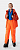 Брюки детские The North Face Snowquest Suspender Power Orange - Фото 3 малая