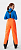 Брюки детские The North Face Snowquest Suspender Power Orange - Фото 4 малая