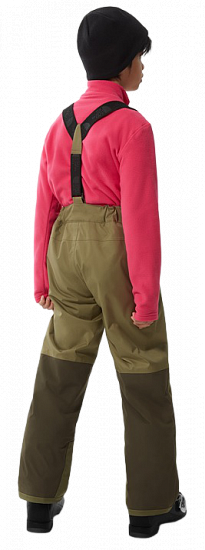Брюки детские The North Face Snowquest Suspender Burnt Olive Green - Фото 5 большая