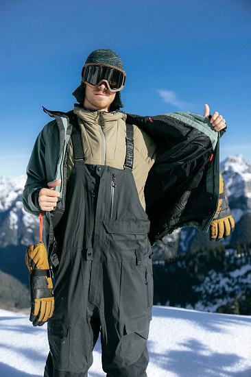 Брюки мужские 686 Gore-Tex Stretch Dispatch Bib Black - Фото 2 большая