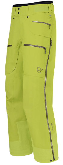 Брюки мужские Norrona Lofoten Gtx Pro Dark Citron - Фото 2 большая