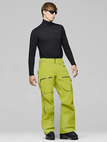 Брюки мужские Norrona Lofoten Gtx Pro Dark Citron - Фото 4 большая