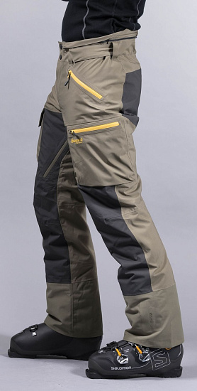 Брюки мужские Bergans Hafslo Ins GreenMud/SolidCharcoal/WaxedYellow - Фото 2 большая