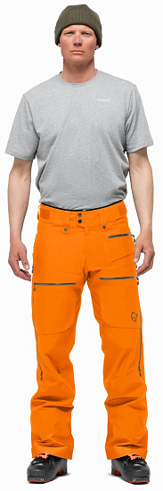 Брюки мужские Norrona Lofoten Gore-Tex Insulated Orange Popsicle - Фото 4 большая