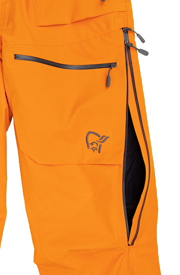 Брюки мужские Norrona Lofoten Gore-Tex Insulated Orange Popsicle - Фото 6 большая