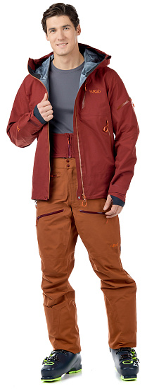 Брюки мужские Rab Khroma GTX Bib Red Earth - Фото 3 большая