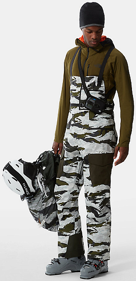 Брюки мужские The North Face A-Cad Futurelight Bib Rocko Green Mixed Camo Print - Фото 3 большая