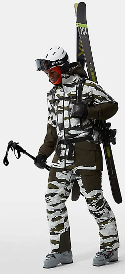 Брюки мужские The North Face A-Cad Futurelight Bib Rocko Green Mixed Camo Print - Фото 6 большая