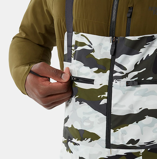Брюки мужские The North Face A-Cad Futurelight Bib Rocko Green Mixed Camo Print - Фото 9 большая