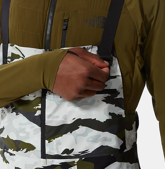 Брюки мужские The North Face A-Cad Futurelight Bib Rocko Green Mixed Camo Print - Фото 10 большая