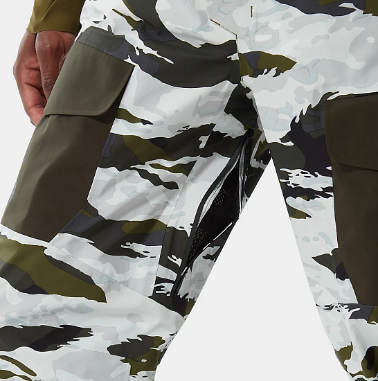 Брюки мужские The North Face A-Cad Futurelight Bib Rocko Green Mixed Camo Print - Фото 13 большая