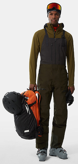 Брюки мужские The North Face Brigandine Futurelight Bib Rosin Green/TNF Black - Фото 3 большая