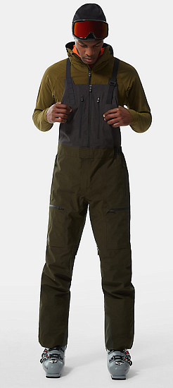 Брюки мужские The North Face Brigandine Futurelight Bib Rosin Green/TNF Black - Фото 4 большая