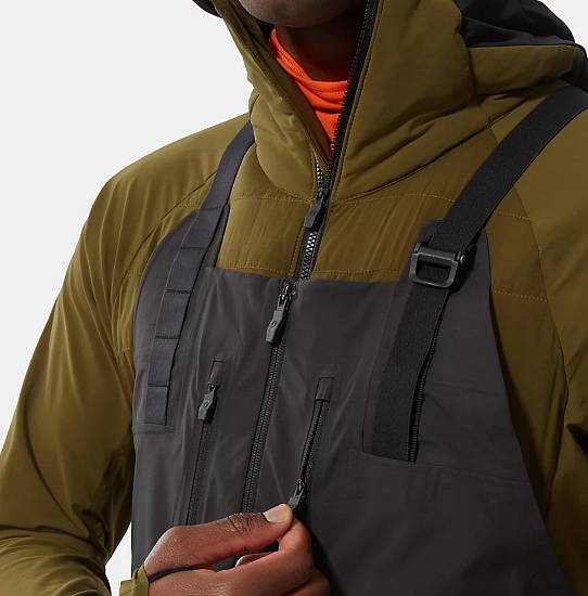 Брюки мужские The North Face Brigandine Futurelight Bib Rosin Green/TNF Black - Фото 8 большая