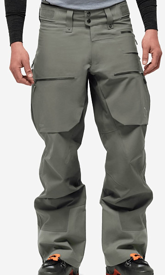 Брюки мужские Norrona Lofoten Gore-Tex Pro Castor Grey - Фото 3 большая