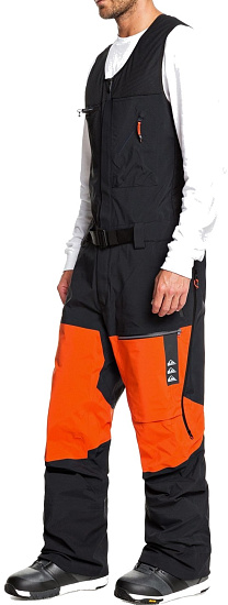 Брюки мужские Quiksilver Highline 3L Bib True Black - Фото 2 большая