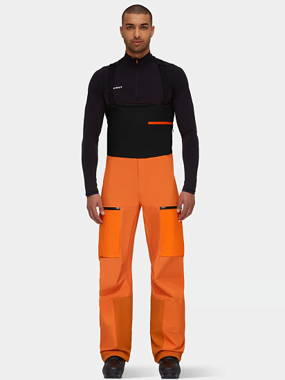 Брюки мужские Mammut Eiger Free Pro Hs Bib Solar Dust/Arumita - Фото 3 большая