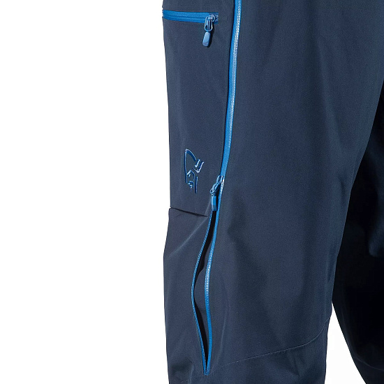 Брюки мужские Norrona Lofoten Gore-Tex Insulated Indigo Night - Фото 3 большая