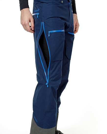 Брюки мужские Norrona Lofoten Gore-Tex Insulated Indigo Night - Фото 13 большая