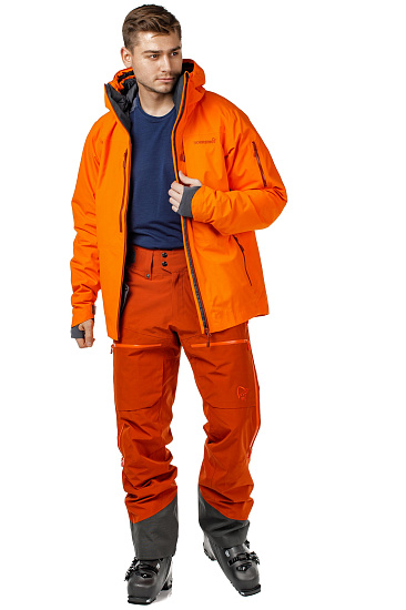 Брюки мужские Norrona Lofoten Gore-Tex Insulated Rooibos Tea - Фото 5 большая