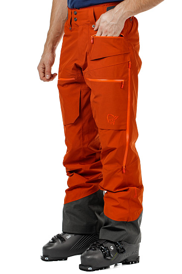 Брюки мужские Norrona Lofoten Gore-Tex Insulated Rooibos Tea - Фото 7 большая