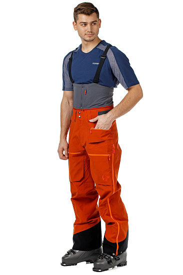 Брюки мужские Norrona Lofoten Gore-Tex Pro Rooibos Tea - Фото 6 большая