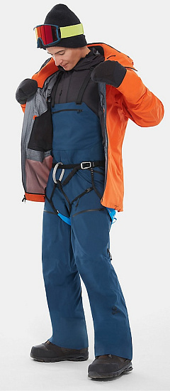 Брюки мужские The North Face Purist Bib Blue Wing Teal - Фото 11 большая