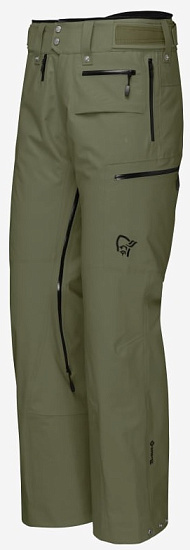 Брюки мужские Norrona Lofoten Gore-Tex Pro Plus Olive Night - Фото 4 большая