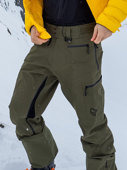 Брюки мужские Norrona Lofoten Gore-Tex Pro Plus Olive Night - Фото 12 большая