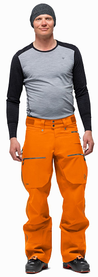 Брюки мужские Norrona Lofoten Gore-Tex Pro Orange Popsicle - Фото 4 большая