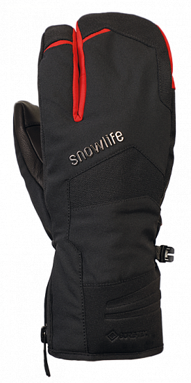 Варежки мужские Snowlife Nevada GTX 3 Finger Black/Red - Фото 1 большая