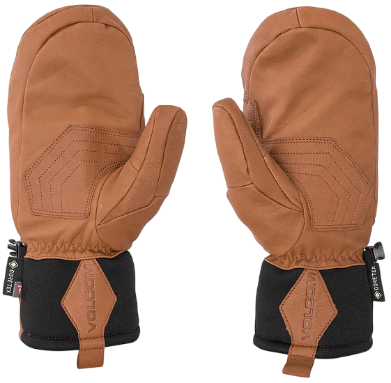 Варежки мужские Volcom Gaaas Gore-Tex Caramel - Фото 2 большая