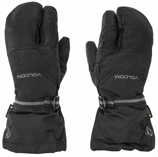 Варежки мужские Volcom Gaaas Gore-Tex Trigger Black - Фото 1 большая