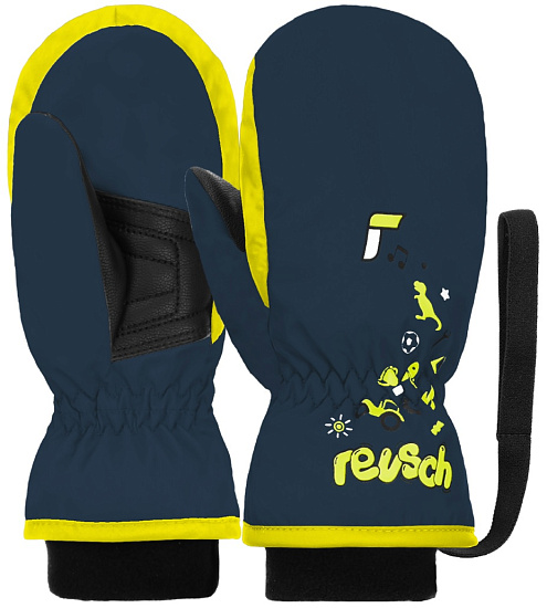 Варежки детские Reusch Kids Mitten Dress Blue/Safety Yellow - Фото 3 большая