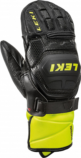 Варежки детские Leki Worldcup Race Flex S Black/Ice Lemon - Фото 1 большая