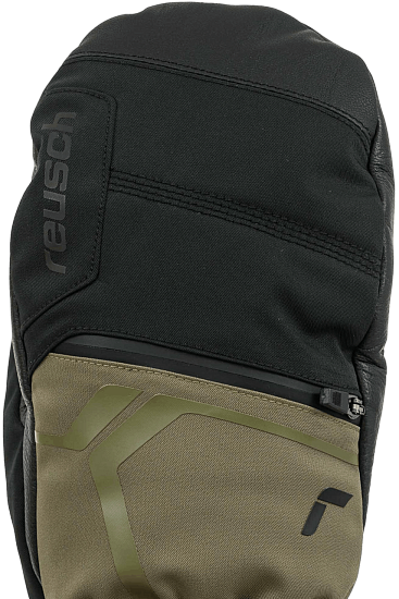 Варежки мужские Reusch Down Spirit Gtx Mitten Black/Burnt Olive - Фото 4 большая