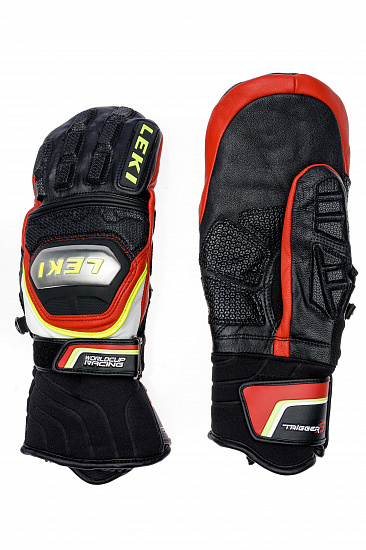 Варежки мужские Leki Worldcup Race TI S Mitten Speed System Black/Red/White/Yellow - Фото 2 большая