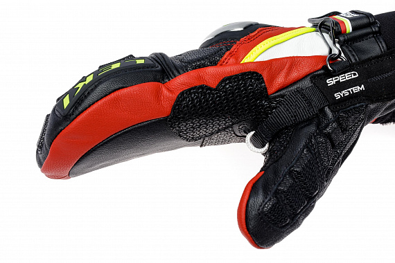 Варежки мужские Leki Worldcup Race TI S Mitten Speed System Black/Red/White/Yellow - Фото 3 большая