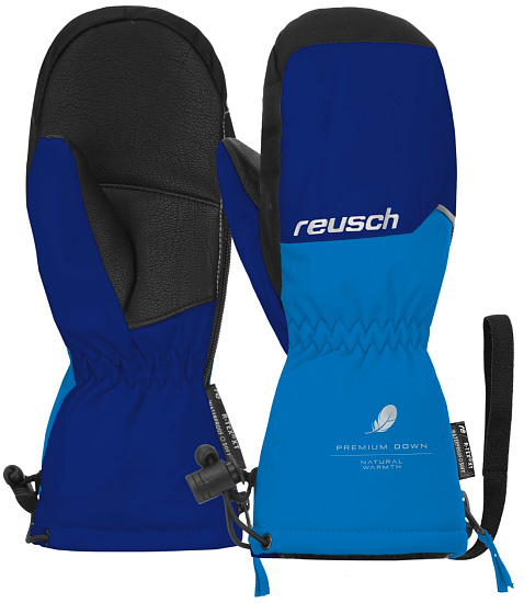 Варежки детские Reusch Jerry Down R-Tex Xt Surf The Web/Brilliant Blue - Фото 3 большая
