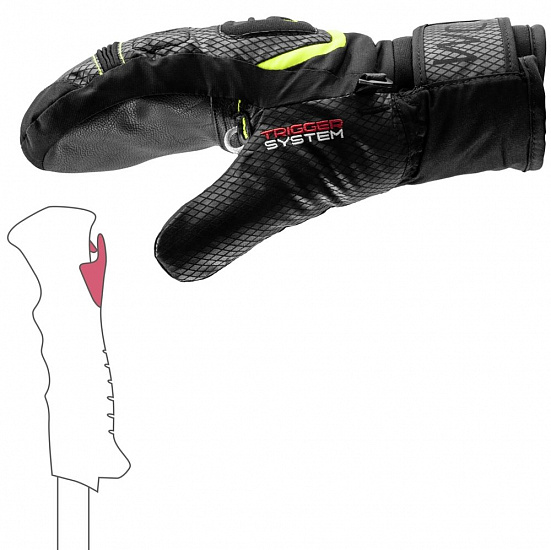 Варежки детские Leki HS WCR Team 3D Black - Фото 3 большая