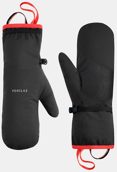 Варежки Forclaz Trek 500 Черный/Красный - Фото 3 большая