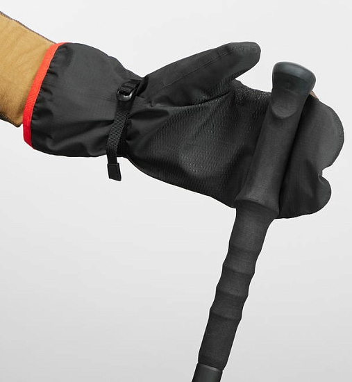 Варежки Forclaz Trek 500 Черный/Красный - Фото 6 большая
