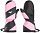 Варежки детские Zanier Twister Gtx Rose/Schwarz - Фото 1 малая