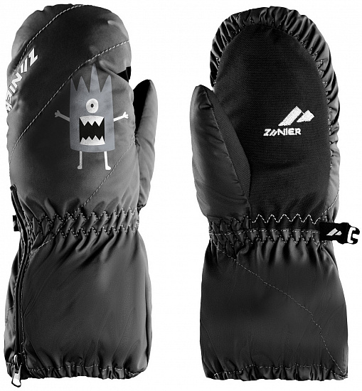 Варежки детские Zanier Monster Stx Schwarz/Schwarz - Фото 1 большая